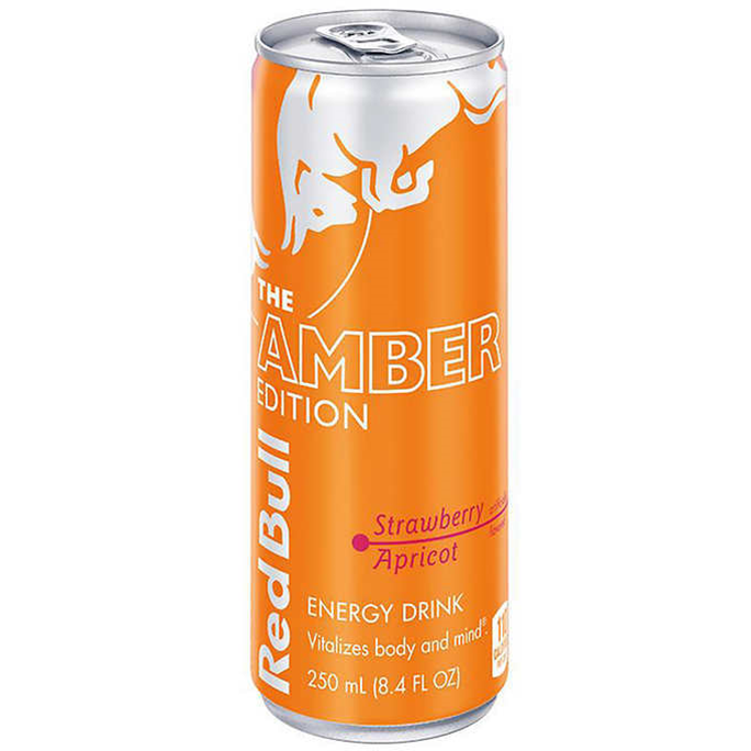 Red Bull Energy Drink Amber Edition Strawberry Apricot 24/8.4oz